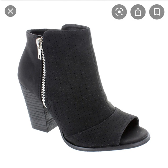 BNIB Peep-Toe Booties - Picture 1 of 8